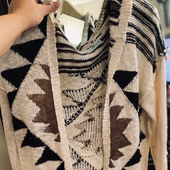 Hooded cardigan open front - Picture 4 of 4